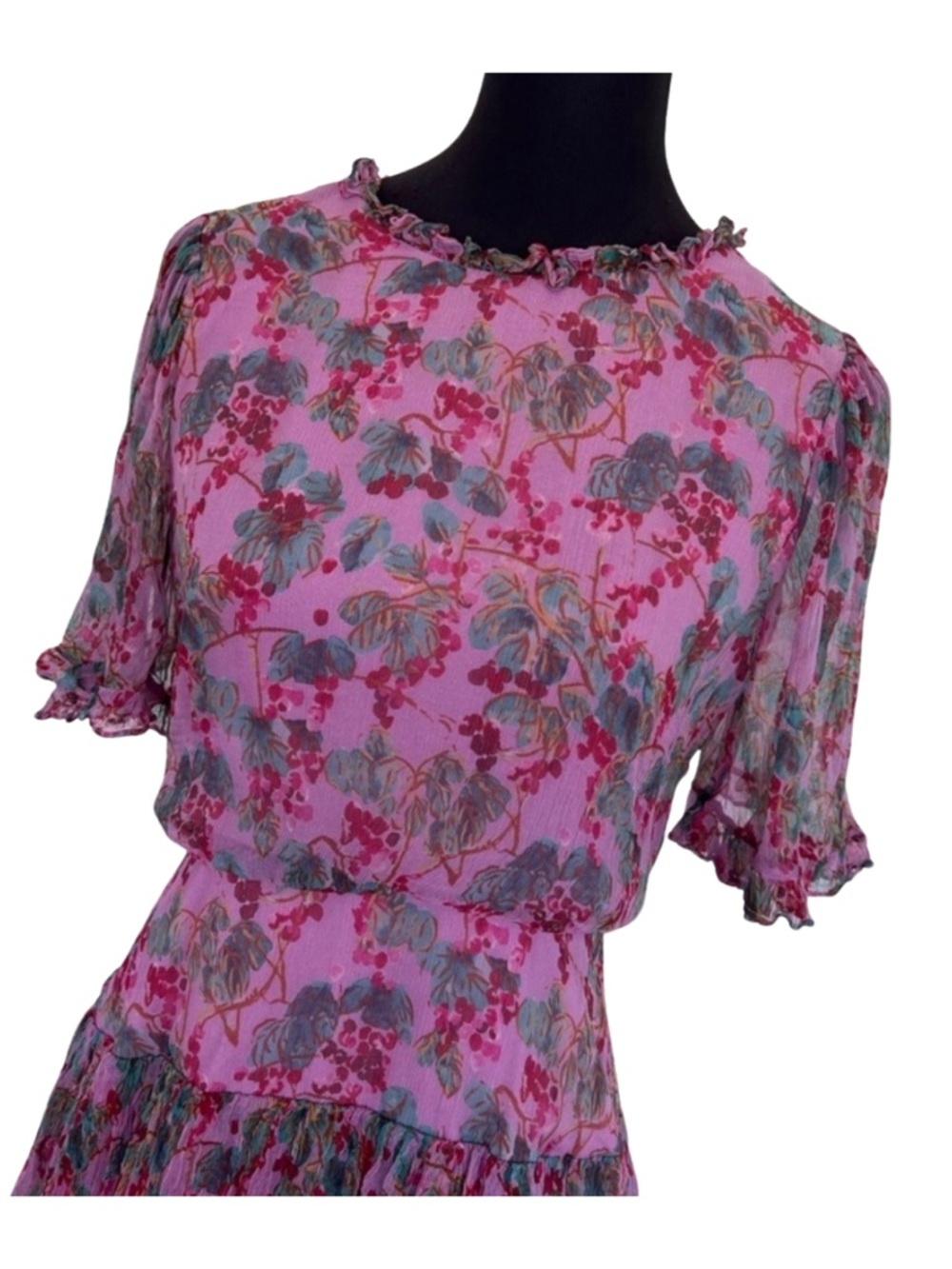 SALONI Pink Floral Mini Dress
